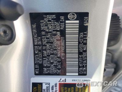 Zdjęcie 13 z 13 samochodu: 2014 TOYOTA CAMRY SE VIN:4T1BF1FK6EU860311 - miniatura
