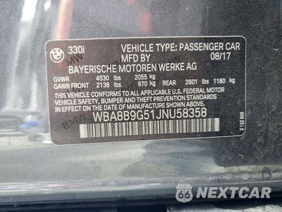 Zdjęcie 12 z 12 samochodu: 2018 BMW 330 I VIN:WBA8B9G51JNU58358 - miniatura