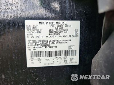 Zdjęcie 13 z 13 samochodu: 2014 FORD EXPLORER SPORT VIN:1FM5K8GT4EGB66191 - miniatura
