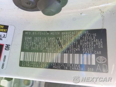 Zdjęcie 13 z 13 samochodu: 2016 TOYOTA COROLLA S PLUS VIN:2T1BURHE9GC713707 - miniatura