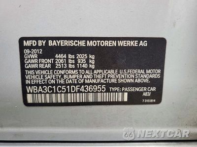Zdjęcie 12 z 12 samochodu: 2013 BMW 328 I SULEV VIN:WBA3C1C51DF436955 - miniatura