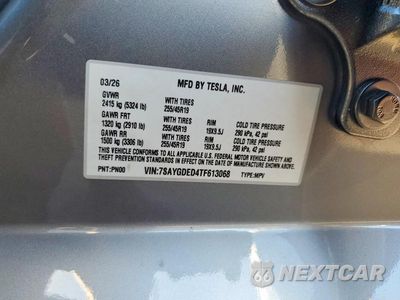 Zdjęcie 12 z 12 samochodu: 2026 TESLA MODEL Y VIN:7SAYGDED4TF613068 - miniatura