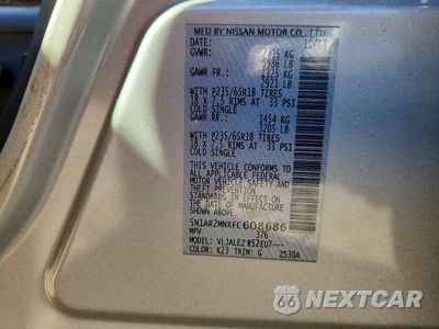 Zdjęcie 13 z 13 samochodu: 2015 NISSAN PATHFINDER SV VIN:5N1AR2MNXFC608686 - miniatura