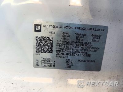 Zdjęcie 13 z 13 samochodu: 2019 CHEVROLET TRAX 1LT VIN:3GNCJPSB7KL150556 - miniatura
