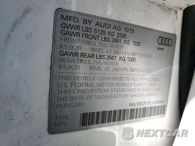 Zdjęcie 12 z 12 samochodu: 2020 AUDI Q3 PREMIUM PLUS S-LINE VIN:WA1EECF37L1030440 - miniatura
