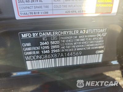 Zdjęcie 13 z 13 samochodu: 2007 MERCEDES-BENZ S 550 4MATIC VIN:WDDNG86X87A144569 - miniatura