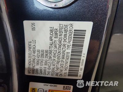 Zdjęcie 12 z 12 samochodu: 2026 HONDA ACCORD VIN:1HGCY1F41TA035118 - miniatura