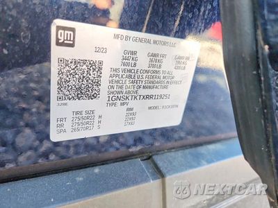 Zdjęcie 13 z 13 samochodu: 2024 CHEVROLET TAHOE K1500 HIGH COUNTRY VIN:1GNSKTKTXRR119251 - miniatura
