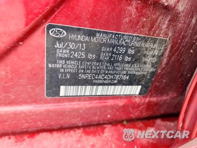 Zdjęcie 12 z 12 samochodu: 2013 HYUNDAI SONATA LIMITED VIN:5NPEC4AC4DH787184 - miniatura