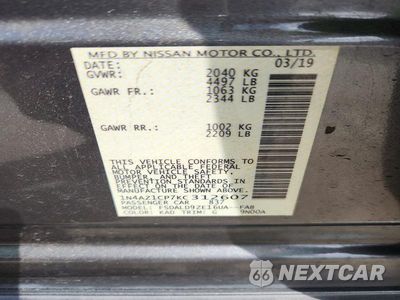 Zdjęcie 12 z 12 samochodu: 2019 NISSAN LEAF SV VIN:1N4AZ1CP7KC312607 - miniatura
