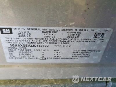 Zdjęcie 13 z 13 samochodu: 2018 CHEVROLET EQUINOX LT VIN:3GNAXSEV2JL112522 - miniatura