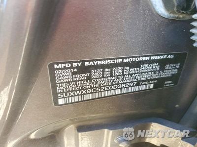 Zdjęcie 12 z 12 samochodu: 2014 BMW X3 XDRIVE28I VIN:5UXWX9C52E0D38297 - miniatura
