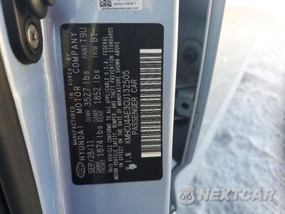 Zdjęcie 12 z 12 samochodu: 2012 HYUNDAI ACCENT GLS VIN:KMHCU4AE3CU132505 - miniatura
