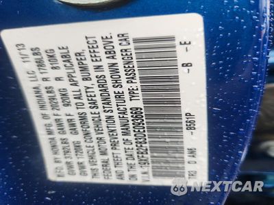 Zdjęcie 12 z 12 samochodu: 2013 HONDA CIVIC EX VIN:19XFB2F83DE093669 - miniatura