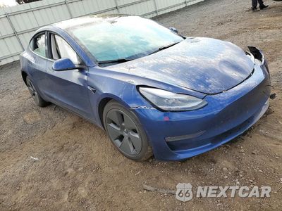 Czwarte zdjęcie samochodu z boku: 2021 TESLA MODEL 3 VIN:5YJ3E1EB4MF019754 - miniatura