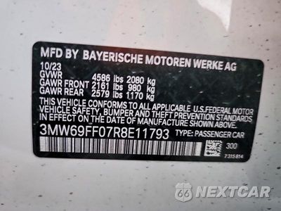 Zdjęcie 12 z 12 samochodu: 2024 BMW 330I VIN:3MW69FF07R8E11793 - miniatura