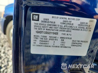 Zdjęcie 13 z 13 samochodu: 2002 GMC ENVOY VIN:1GKDT13S922118426 - miniatura