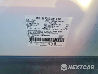 Zdjęcie 14 z 14 samochodu: 2018 FORD EXPLORER SPORT VIN:1FM5K8GT2JGB98499 - miniatura