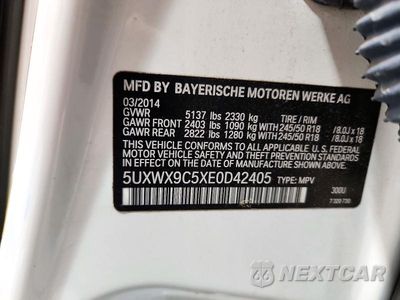 Zdjęcie 13 z 13 samochodu: 2014 BMW X3 XDRIVE28I VIN:5UXWX9C5XE0D42405 - miniatura