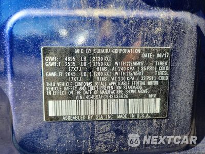 Zdjęcie 13 z 13 samochodu: 2017 SUBARU OUTBACK 2.5I PREMIUM VIN:4S4BSAFC9H3436636 - miniatura
