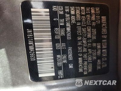 Zdjęcie 13 z 13 samochodu: 2021 NISSAN ROGUE SPORT S VIN:JN1BJ1AW7MW426630 - miniatura