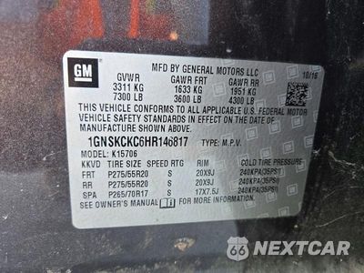 Zdjęcie 14 z 14 samochodu: 2017 CHEVROLET TAHOE K1500 PREMIER VIN:1GNSKCKC6HR146817 - miniatura