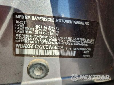 Zdjęcie 12 z 12 samochodu: 2012 BMW 528 I VIN:WBAXG5C52CDW66429 - miniatura