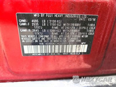Zdjęcie 13 z 13 samochodu: 2016 SUBARU OUTBACK 2.5I PREMIUM VIN:4S4BSACCXG3313771 - miniatura