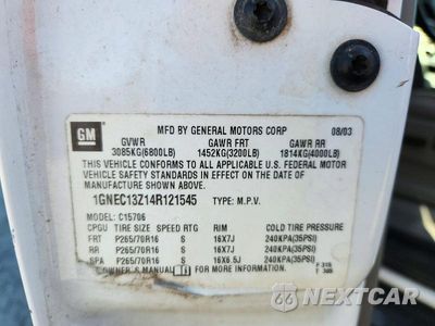 Zdjęcie 12 z 12 samochodu: 2004 CHEVROLET TAHOE C1500 VIN:1GNEC13Z14R121545 - miniatura