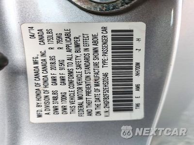 Zdjęcie 13 z 13 samochodu: 2014 HONDA CIVIC LX VIN:2HGFB2F52EH520546 - miniatura