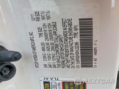 Zdjęcie 13 z 13 samochodu: 2017 HONDA CR-V EX VIN:5J6RW2H55HL022386 - miniatura