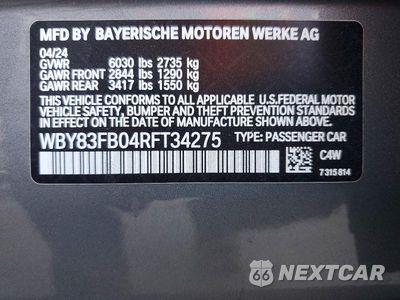 Zdjęcie 13 z 13 samochodu: 2024 BMW I4 XDRIVE 40 VIN:WBY83FB04RFT34275 - miniatura