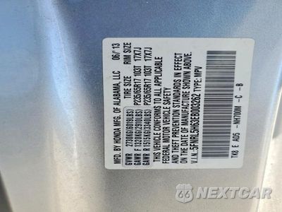 Zdjęcie 13 z 13 samochodu: 2014 HONDA ODYSSEY EXL VIN:5FNRL5H63EB003262 - miniatura