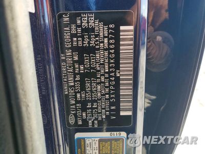 Zdjęcie 13 z 13 samochodu: 2019 KIA SORENTO LX VIN:5XYPG4A33KG468778 - miniatura