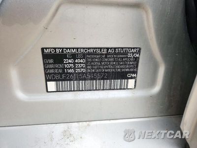 Zdjęcie 12 z 12 samochodu: 2005 MERCEDES-BENZ E 320 CDI VIN:WDBUF26J15A545572 - miniatura