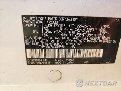 Zdjęcie 12 z 12 samochodu: 2010 TOYOTA RAV4 BASE VIN:JTMBK4DV7AD015850 - miniatura