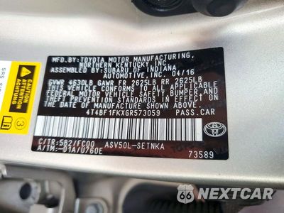 Zdjęcie 12 z 12 samochodu: 2016 TOYOTA CAMRY LE VIN:4T4BF1FKXGR573059 - miniatura