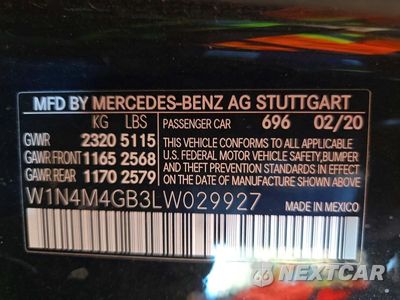 Zdjęcie 13 z 13 samochodu: 2020 MERCEDES-BENZ GLB 250 VIN:W1N4M4GB3LW029927 - miniatura