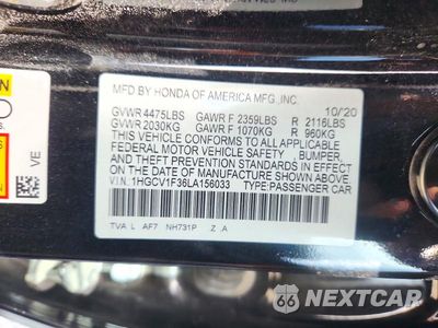 Zdjęcie 12 z 12 samochodu: 2020 HONDA ACCORD SPORT VIN:1HGCV1F36LA156033 - miniatura
