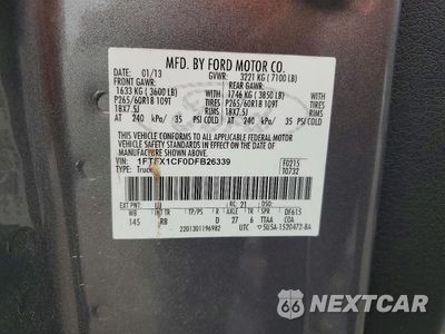 Zdjęcie 12 z 12 samochodu: 2013 FORD F150 VIN:1FTFX1CF0DFB26339 - miniatura