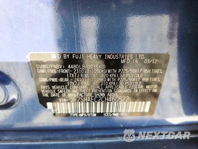 Zdjęcie 13 z 13 samochodu: 2012 SUBARU FORESTER LIMITED VIN:JF2SHAEC2CH460522 - miniatura
