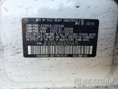 Zdjęcie 13 z 13 samochodu: 2014 SUBARU IMPREZA SPORT PREMIUM VIN:JF1GPAL66E8255475 - miniatura