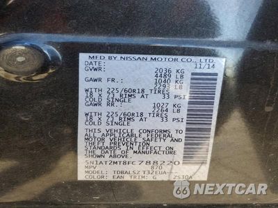 Zdjęcie 13 z 13 samochodu: 2015 NISSAN ROGUE SL VIN:5N1AT2MT8FC788220 - miniatura