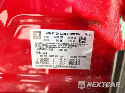 Zdjęcie 13 z 13 samochodu: 2015 BUICK ENCORE VIN:KL4CJASB4FB176779 - miniatura