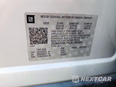 Zdjęcie 13 z 13 samochodu: 2018 CHEVROLET EQUINOX LT VIN:2GNAXSEV6J6299364 - miniatura
