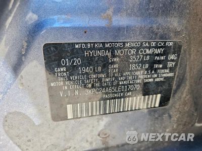 Zdjęcie 12 z 12 samochodu: 2020 HYUNDAI ACCENT SE VIN:3KPC24A65LE117070 - miniatura