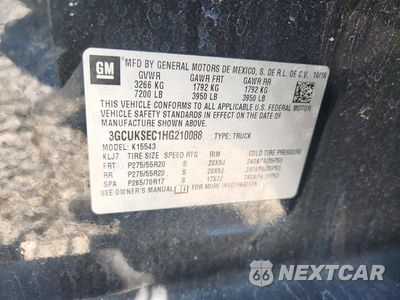 Zdjęcie 12 z 12 samochodu: 2017 CHEVROLET SILVERADO K1500 LTZ VIN:3GCUKSEC1HG210088 - miniatura