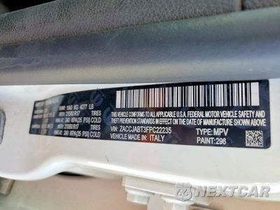 Zdjęcie 13 z 13 samochodu: 2015 JEEP RENEGADE LATITUDE VIN:ZACCJABT3FPC22235 - miniatura