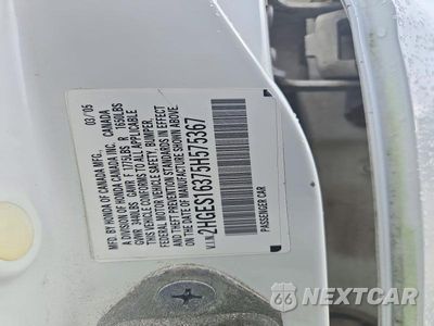 Zdjęcie 13 z 13 samochodu: 2005 HONDA CIVIC DX VP VIN:2HGES16375H575367 - miniatura