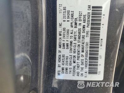 Zdjęcie 12 z 12 samochodu: 2013 HONDA ACCORD EXL VIN:1HGCR3F89DA013381 - miniatura